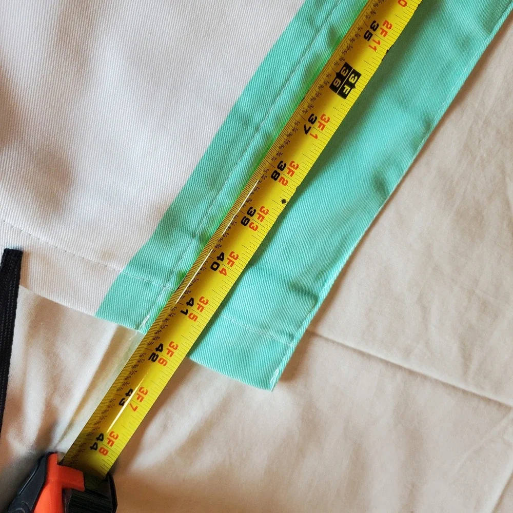 Pillowfort Mint Green and White Striped Curtain Panels Set of 2 42x84 Rod Pocket